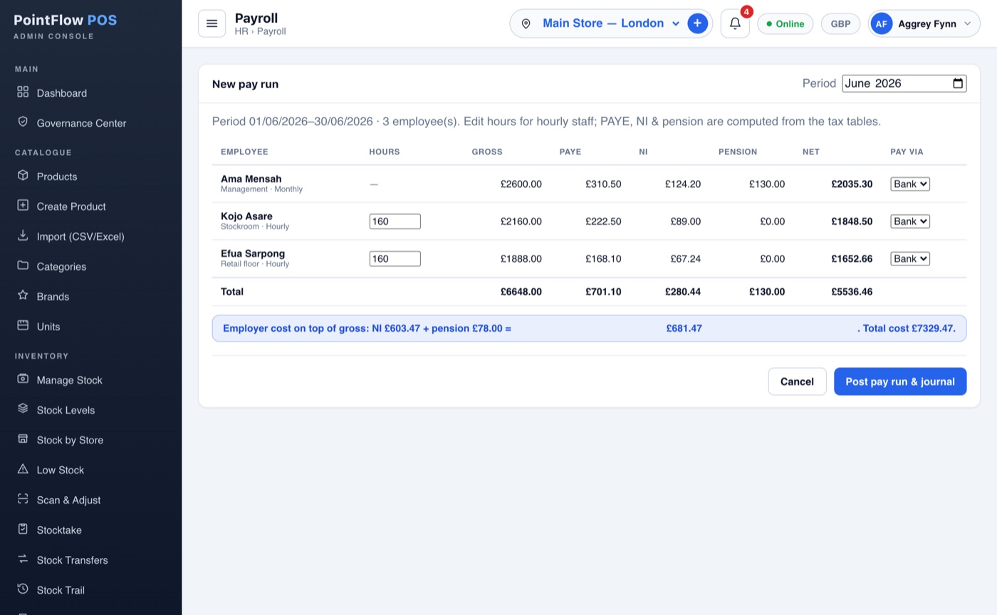 PointFlow payroll